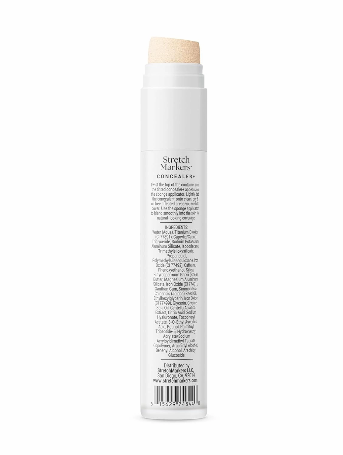 StretchMarkers Concealer : Conceals & Improves Apprearance of Stretch Mark Treatment, Light Tone, 1 fl oz, Caffeine, Shea Butter, Jojoba Oil, Vitamin C&E