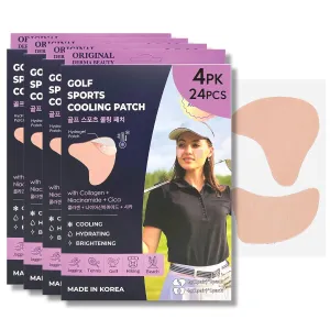 Sun Patch 4PK, Reusable Under Eye UV Protection for Golf, Hiking, Driving, Outdoor Sports | Cooling Sunblock Patches, Scar & Sun Damage Protection, Father's Day Gift (Women 4PK)