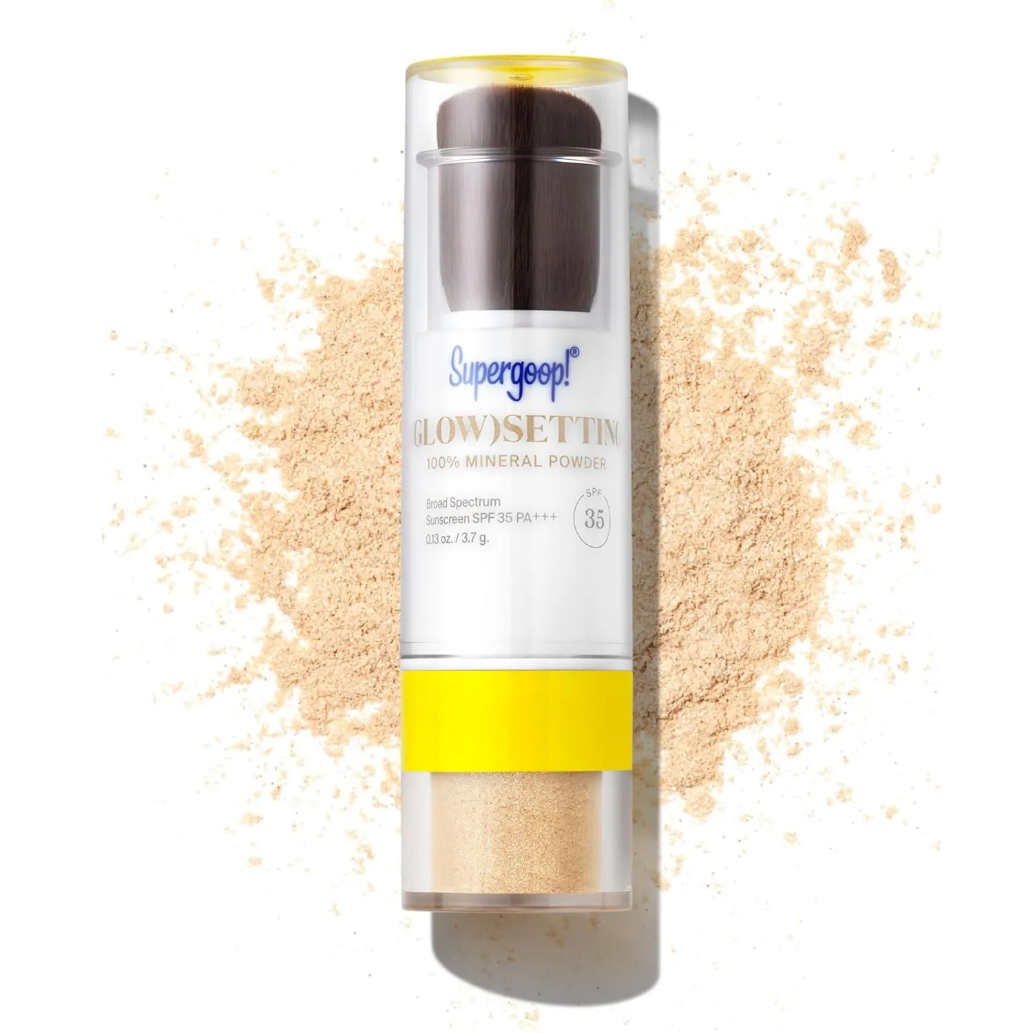 Supergoop! (Glow) setting 100% Mineral Powder, Translucent - 0.13 oz - Broad Spectrum SPF 35 PA    Sunscreen   Makeup Setting Powder