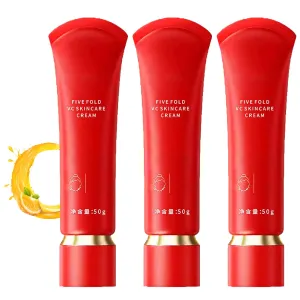 Swarous Moisturizing 𝐁𝐫𝐢𝐠𝐡𝐭𝐞𝐧ing Tone-Up Concealer Cream, Swarous Moisturizing Makeup Tone up Cream, Five Fold Vc Skincare Anti-Wrinkle Cr-Eam, Long-Lasting & Waterproof (3pc)