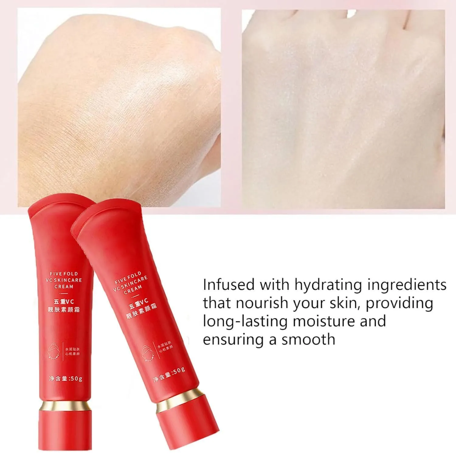 Swarous Moisturizing 𝐁𝐫𝐢𝐠𝐡𝐭𝐞𝐧ing Tone-Up Concealer Cream, Swarous Moisturizing Makeup Tone up Cream, Five Fold Vc Skincare Anti-Wrinkle Cr-Eam, Long-Lasting & Waterproof (3pc)