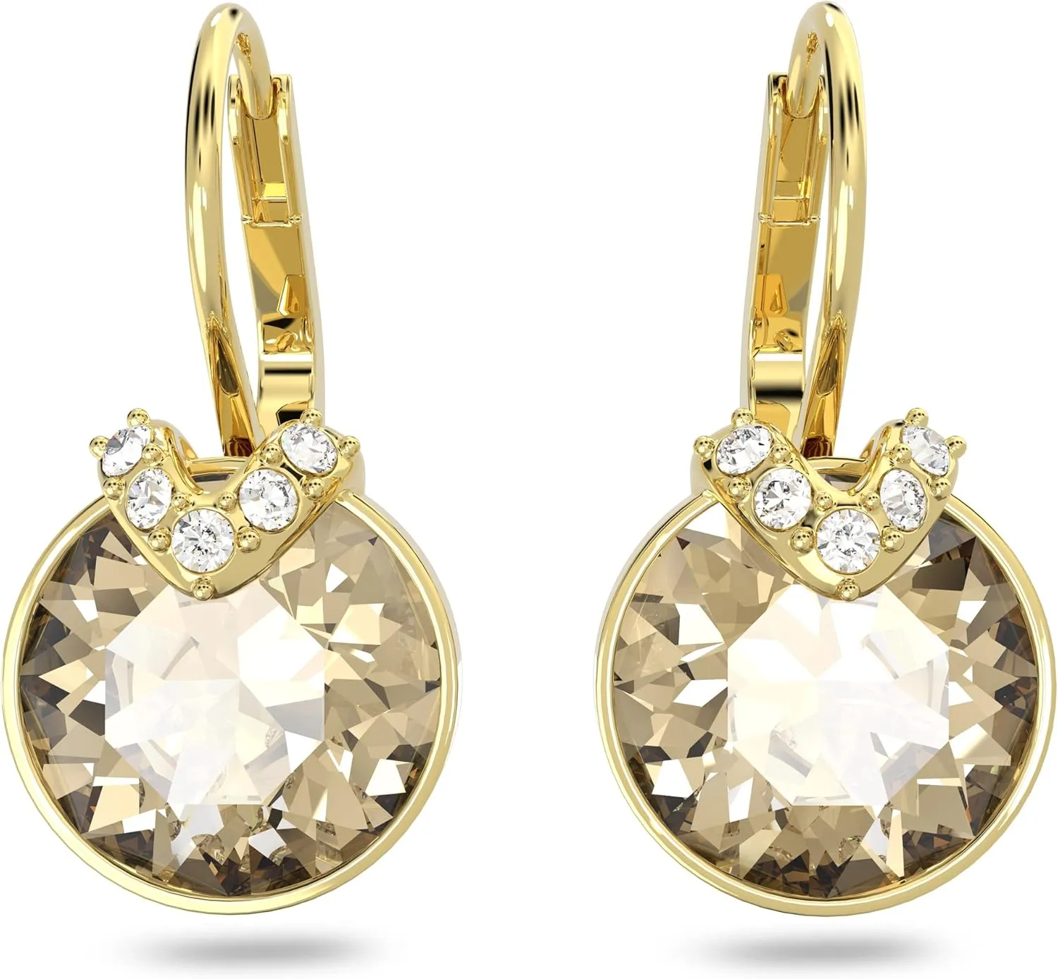 Swarovski Bella V Crystal Earrings, Grey, Yellow, Clear, Rose Color Crystals, Part of the Swarovski Bella V Collection