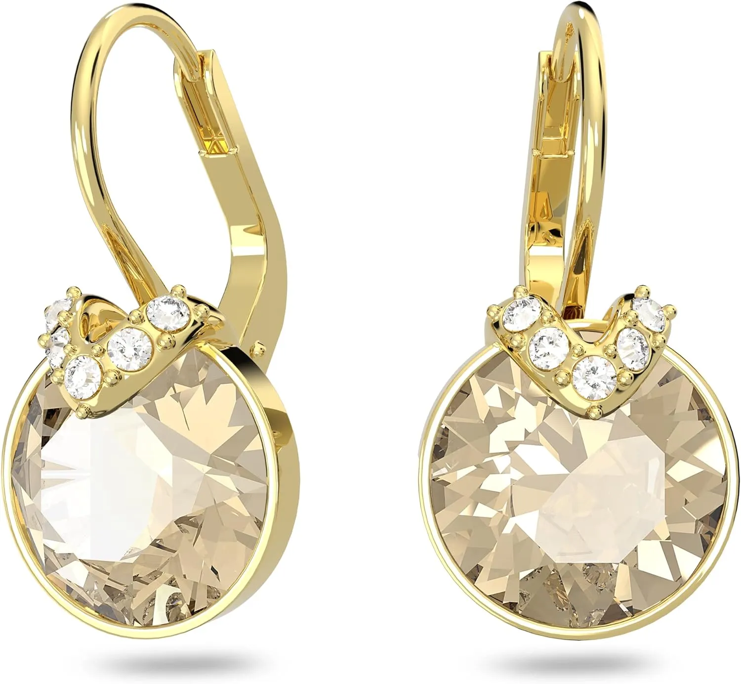 Swarovski Bella V Crystal Earrings, Grey, Yellow, Clear, Rose Color Crystals, Part of the Swarovski Bella V Collection