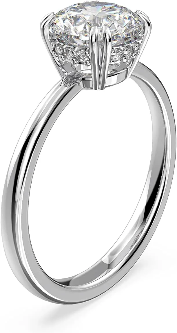 Swarovski Constella Cocktail Ring Jewelry Collection, Princess Cut, Clear Crystals