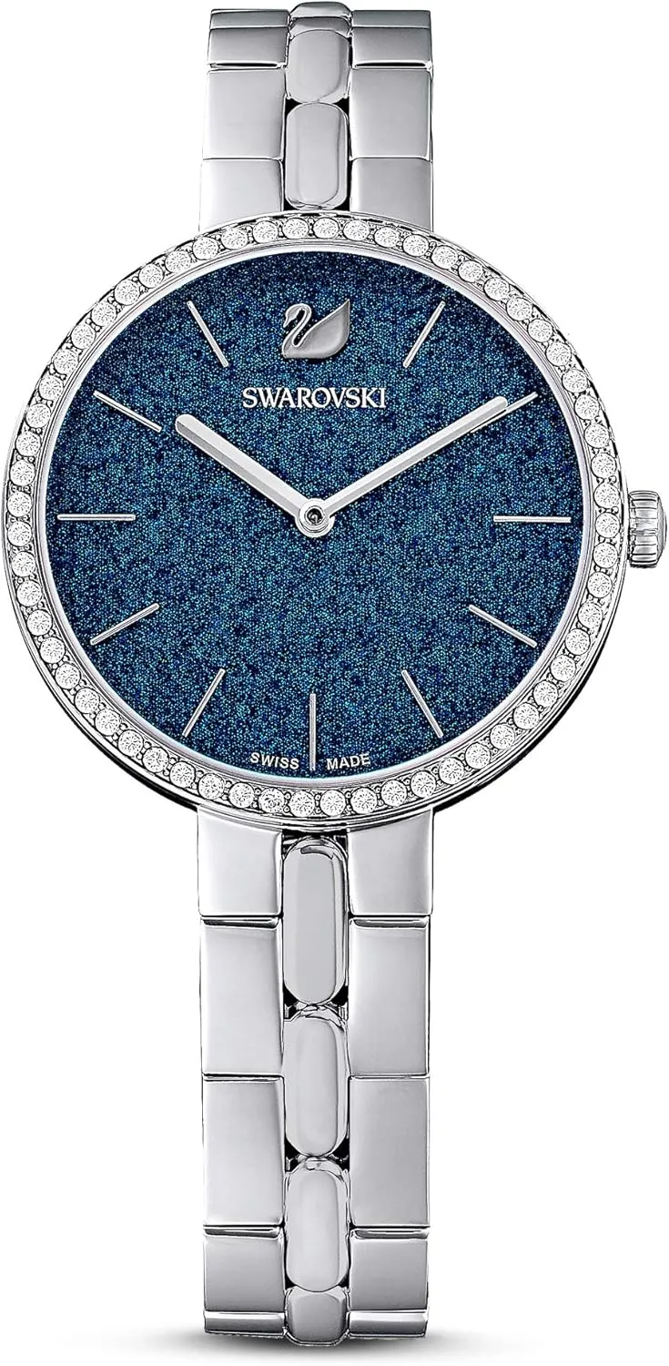 Swarovski Cosmopolitan Crystal Watch, Clear Crystals, Rose Gold Tone Finish, Swiss Made, Part of The Cosmopolitan Watch Collection