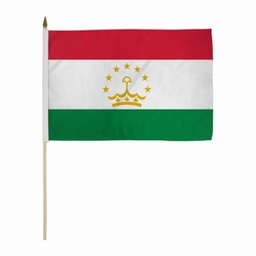 Tajikistan 12x18in Stick Flag