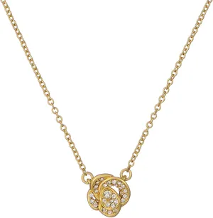 Ted Baker London Florita Crystal Flower Pendant Necklace For Women (Gold/Crystal)