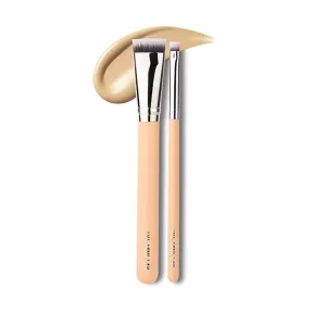 THE TOOL LAB 107/232 Perfect Base Kit Wide Cover Foundation Concealer Makeup Brush Set (2pcs),Flat Top Face Blending Liquid, Stippling,Premium Quality Synthetic Dense Bristles Cosmetic