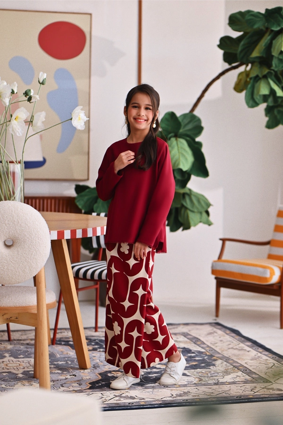 The Akari Folded Skirt - Cherries