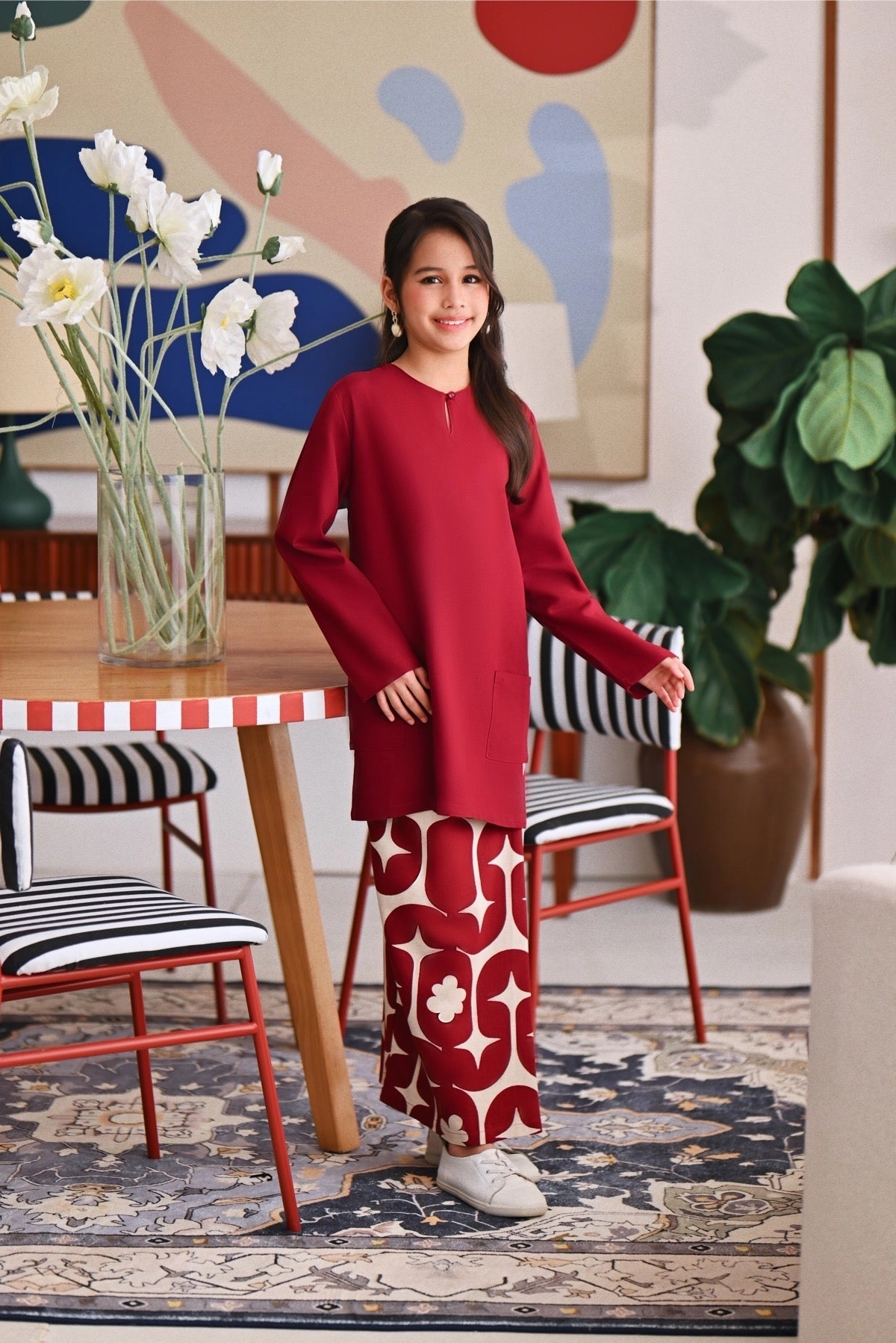 The Akari Folded Skirt - Cherries
