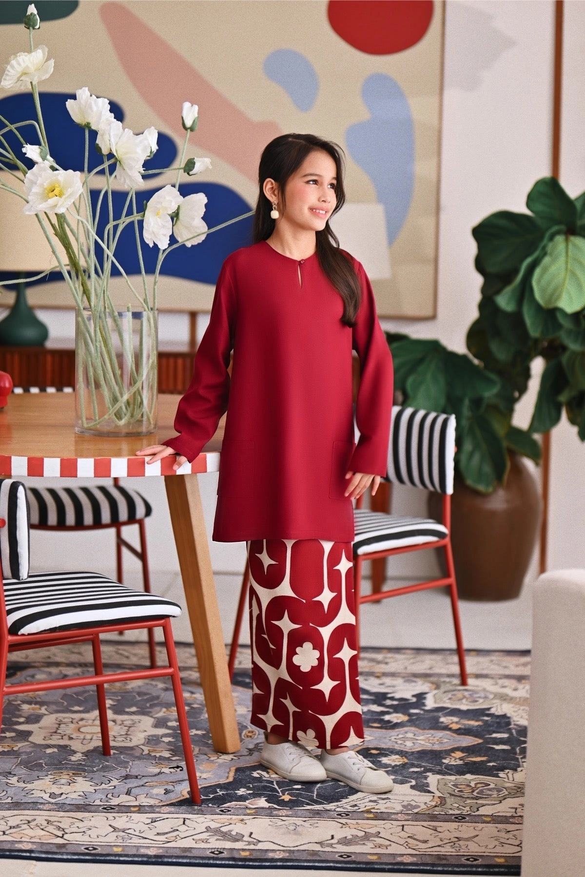 The Akari Folded Skirt - Cherries