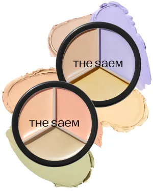 THESAEM Cover Perfection Triple Pot Concealer 03 Correct Up Beige   04 Tone Up Beige - for Fair to Light Skin Tone - 3 Color Full Coverage - Covers Pigmentation and Blemish Spots, Corrects Skin Tone