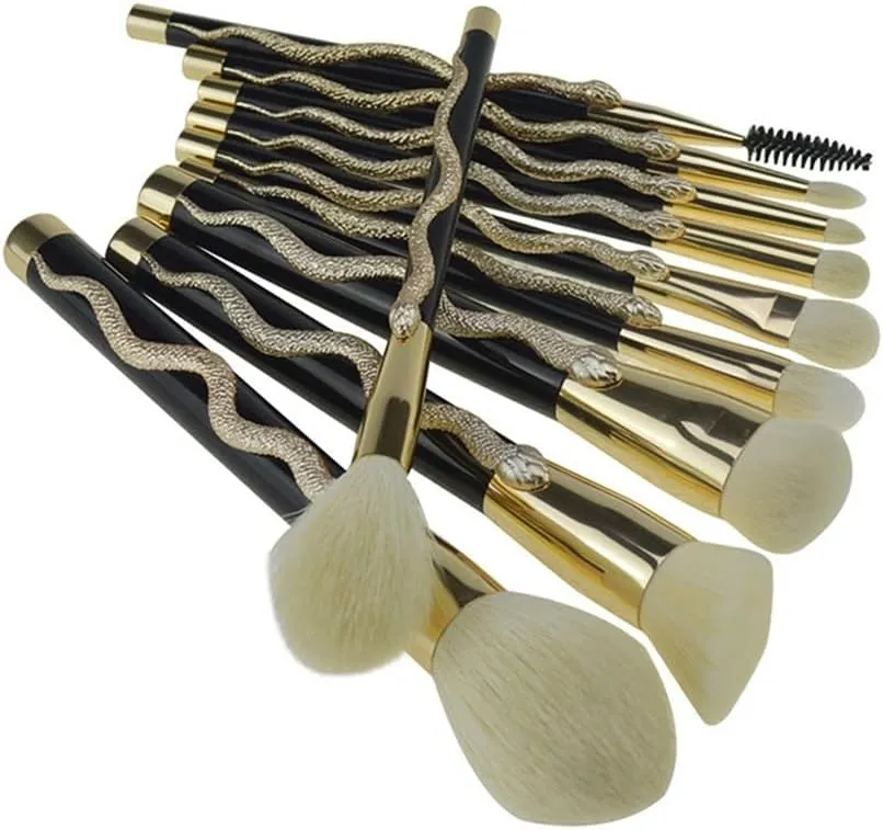 Three-dimensional 10pcs Makeup Brush Set Imitation Hair Eye Shadow Concealer Blush Powder Makeup Beauty Tool