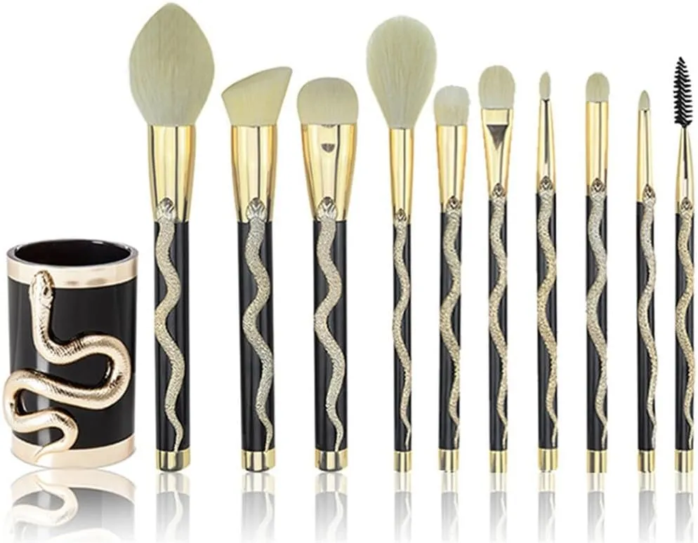 Three-dimensional 10pcs Makeup Brush Set Imitation Hair Eye Shadow Concealer Blush Powder Makeup Beauty Tool