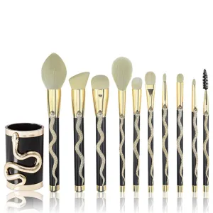 Three-dimensional 10pcs Makeup Brush Set Imitation Hair Eye Shadow Concealer Blush Powder Makeup Beauty Tool