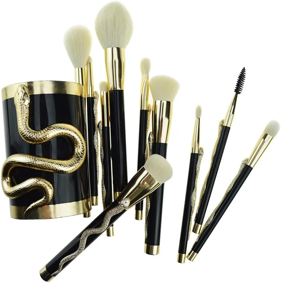 Three-dimensional 10pcs Makeup Brush Set Imitation Hair Eye Shadow Concealer Blush Powder Makeup Beauty Tool