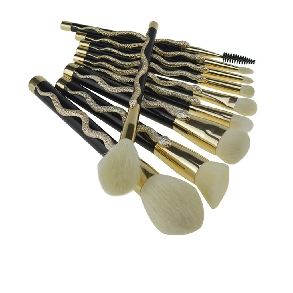 Three-dimensional 10pcs Makeup Brush Set Imitation Hair Eye Shadow Concealer Blush Powder Makeup Beauty Tool