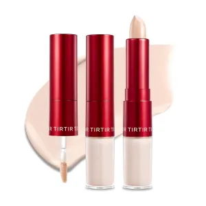 TIRTIR Glide&Hide Blurring Concealer - Creamy texture, Conceals dark circles and wrinkles, Dual formula (liquid tip & balm stick), Long-lasting wear, Korean Makeup, #1N, 0.28 Oz
