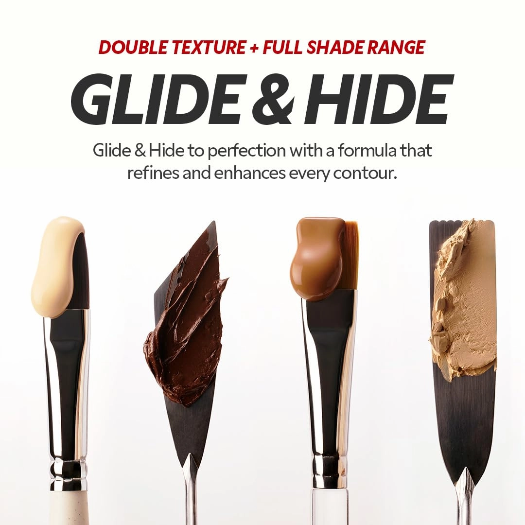 TIRTIR Glide&Hide Blurring Concealer - Creamy texture, Conceals dark circles and wrinkles, Dual formula (liquid tip & balm stick), Long-lasting wear, Korean Makeup, #6O, 0.28 Oz