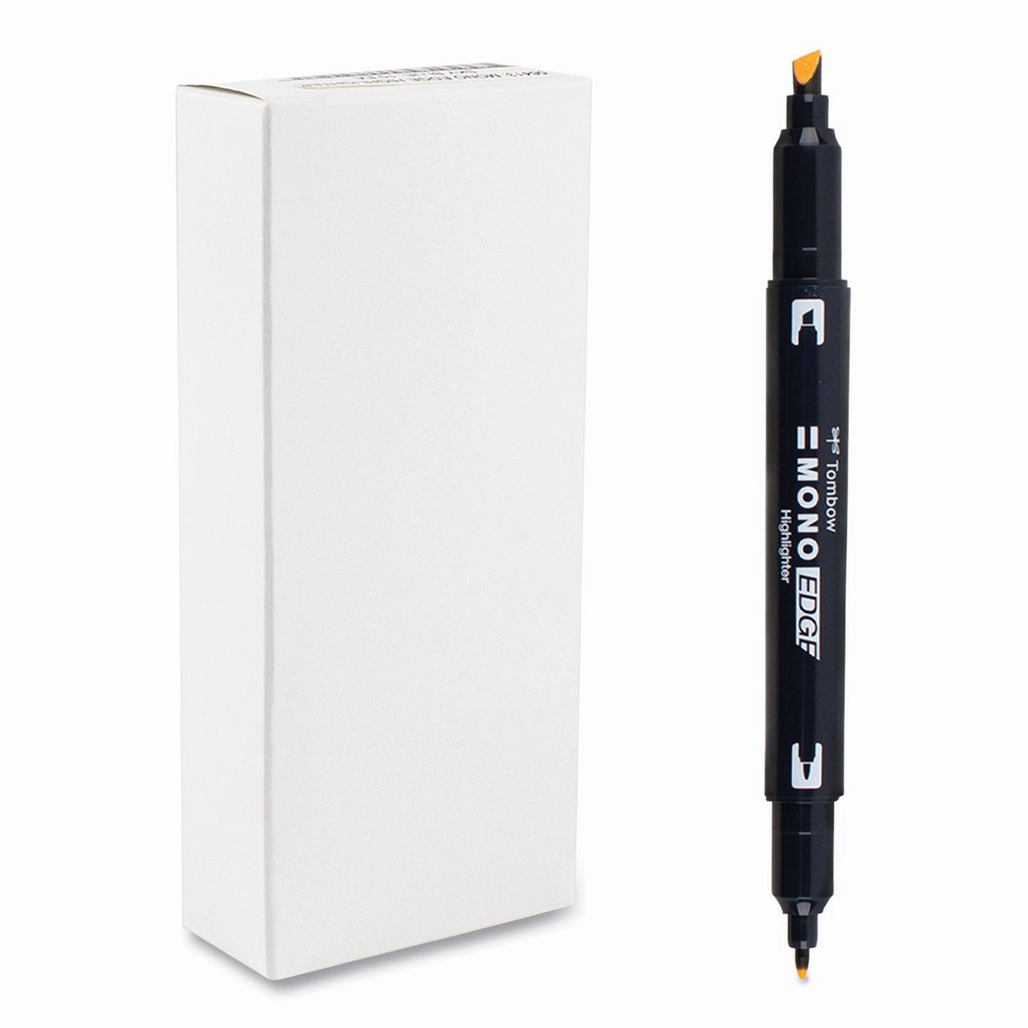 Tombow® Mono® Highlighters, Golden Yellow Ink, Bullet/Chisel Tip, Golden Yellow Barrel, 10/Box