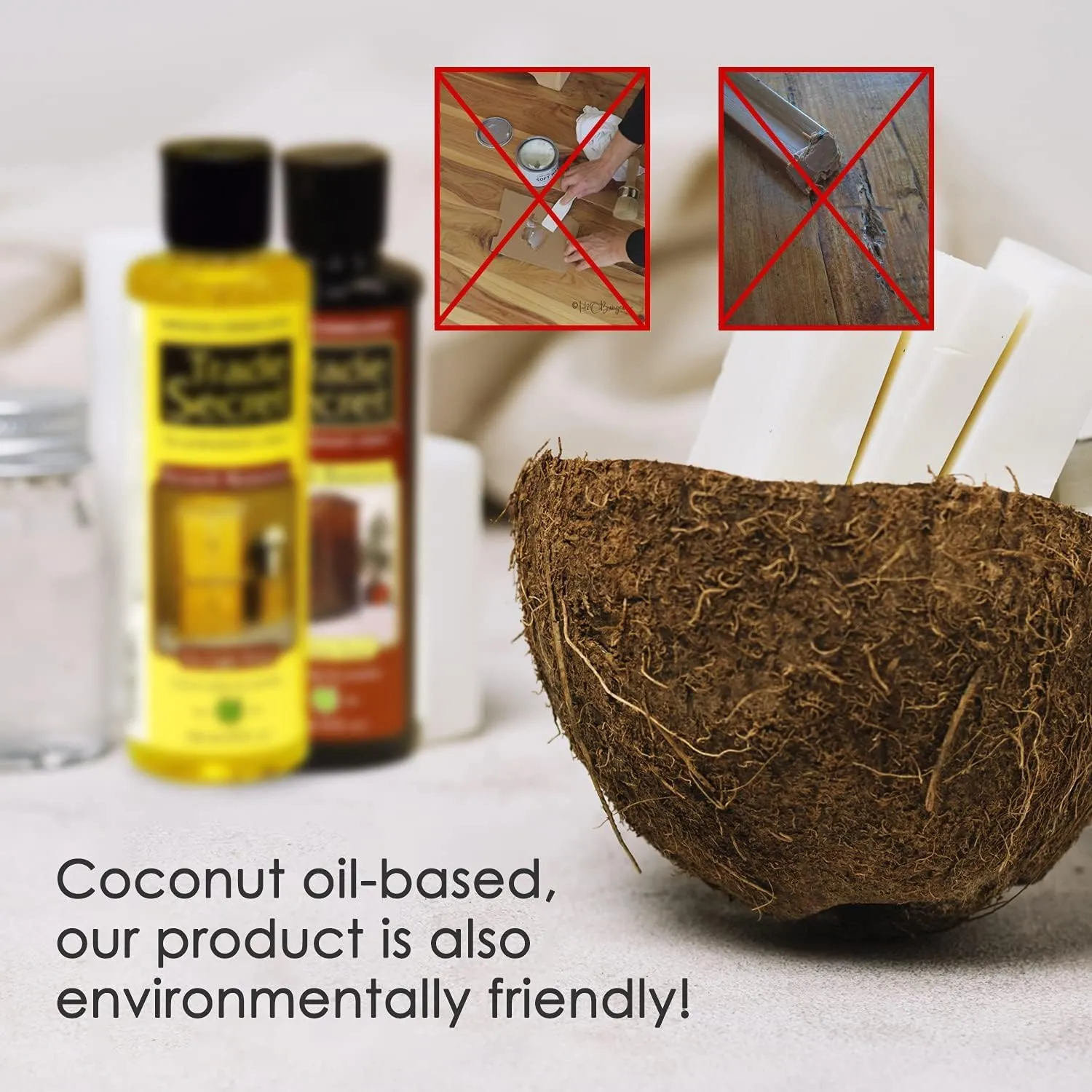 Trade Secret Scratch Concealer for Real Wood Furniture and Floor Cover Nicks and Scratches on Wood Surfaces, Hides Minor Defects (Light and Dark)