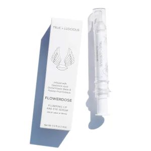 True   Luscious Flowerdose Lip & Eye Serum - Plumping & Hydrating Treatment with Hyaluronic Acid & Orchid Stem Cells - Clean Beauty Anti-Aging Formula for Dark Circles & Fine Lines - 0.5 oz