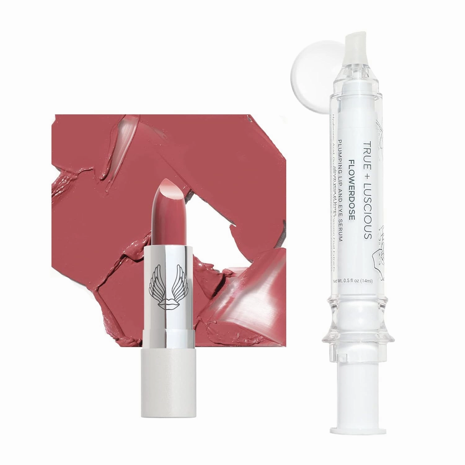 True   Luscious Super Moisture Lipstick Shade: Dreams & Flowerdose Lip & Eye Serum.