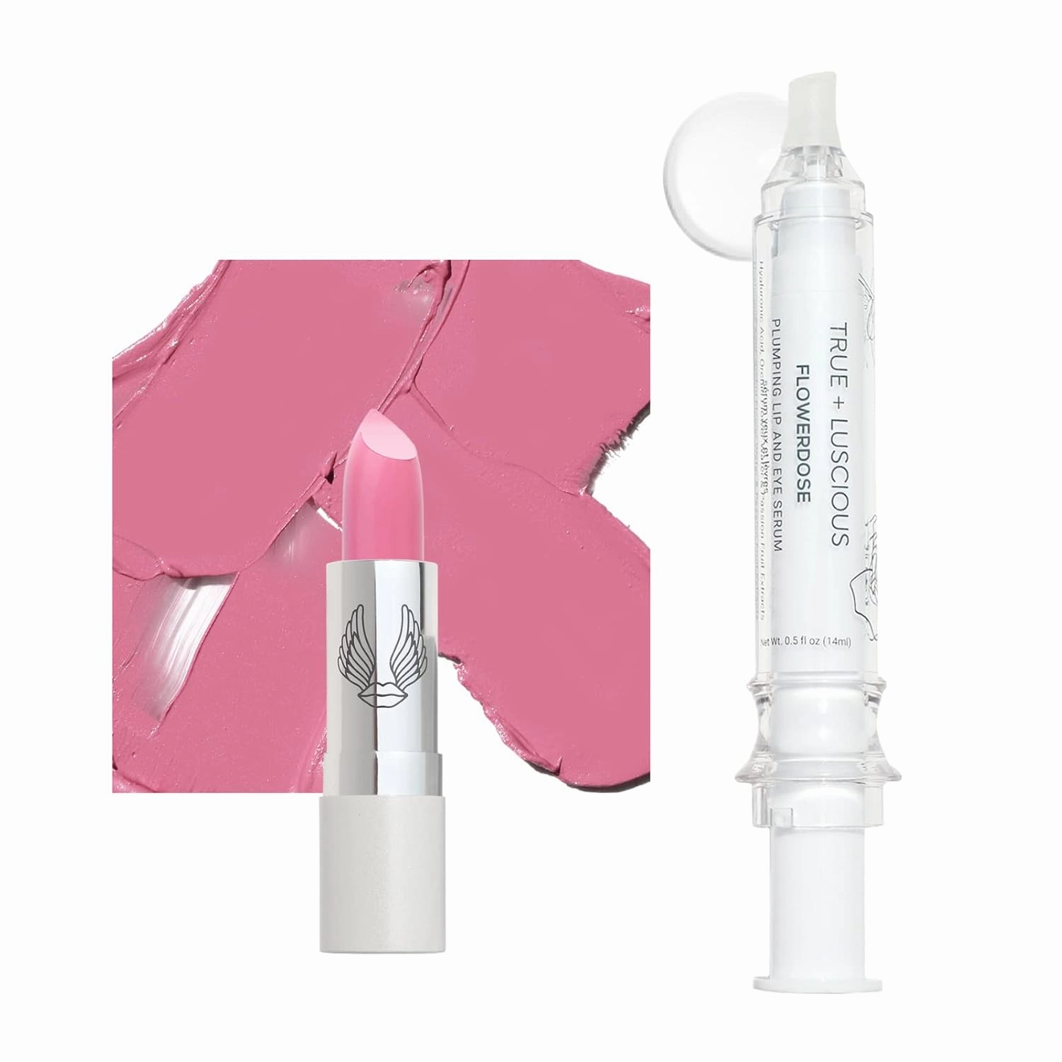 True   Luscious Super Moisture Lipstick Shade: Temptation & Flowerdose Lip & Eye Serum.