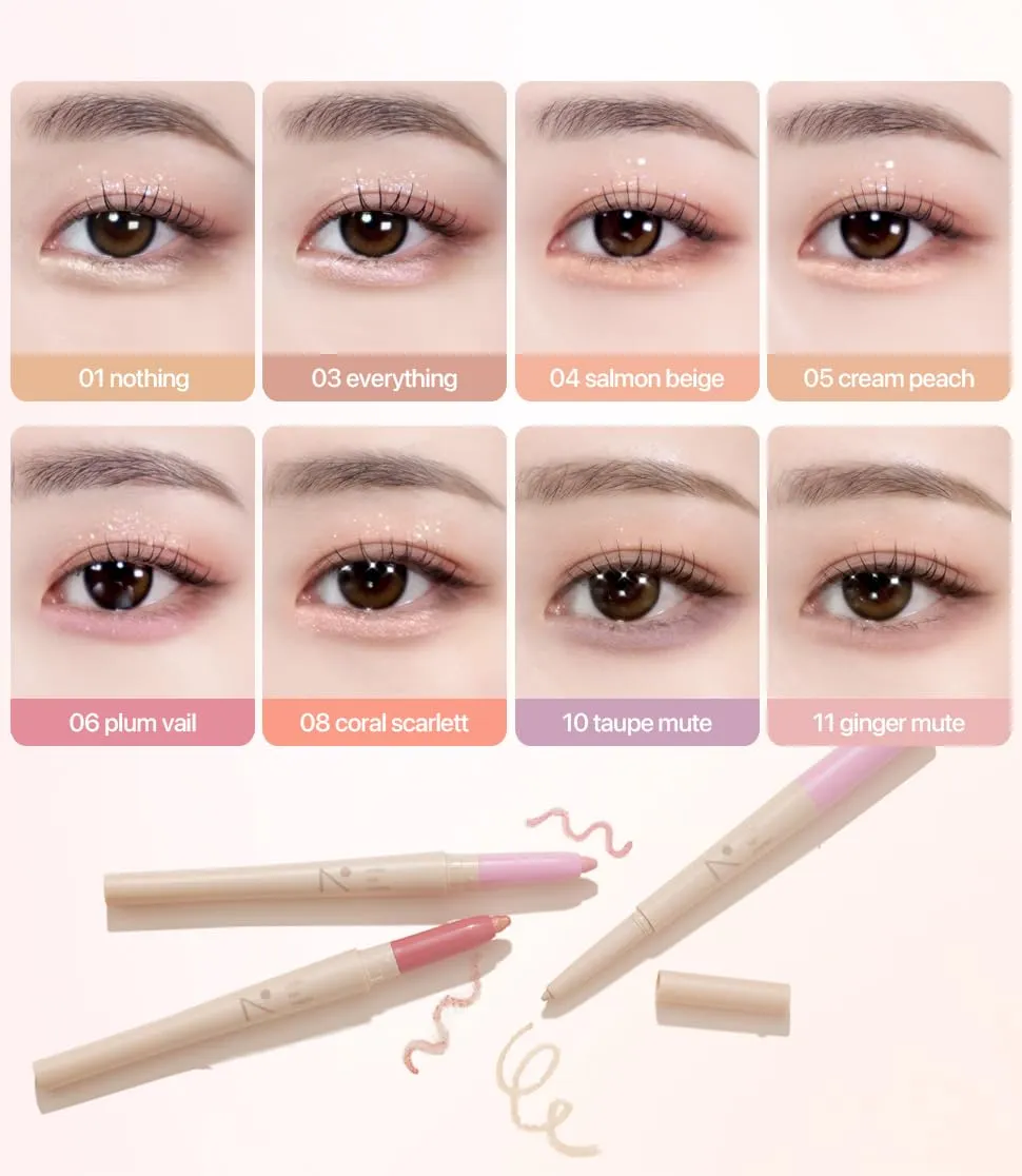 Under Eye Master 10 colors (04 salmon beige) | Smooth Long Lasting Dual Tip Highlighter for Your Under Eye | Korean Aegyo Sal Eye Shadow