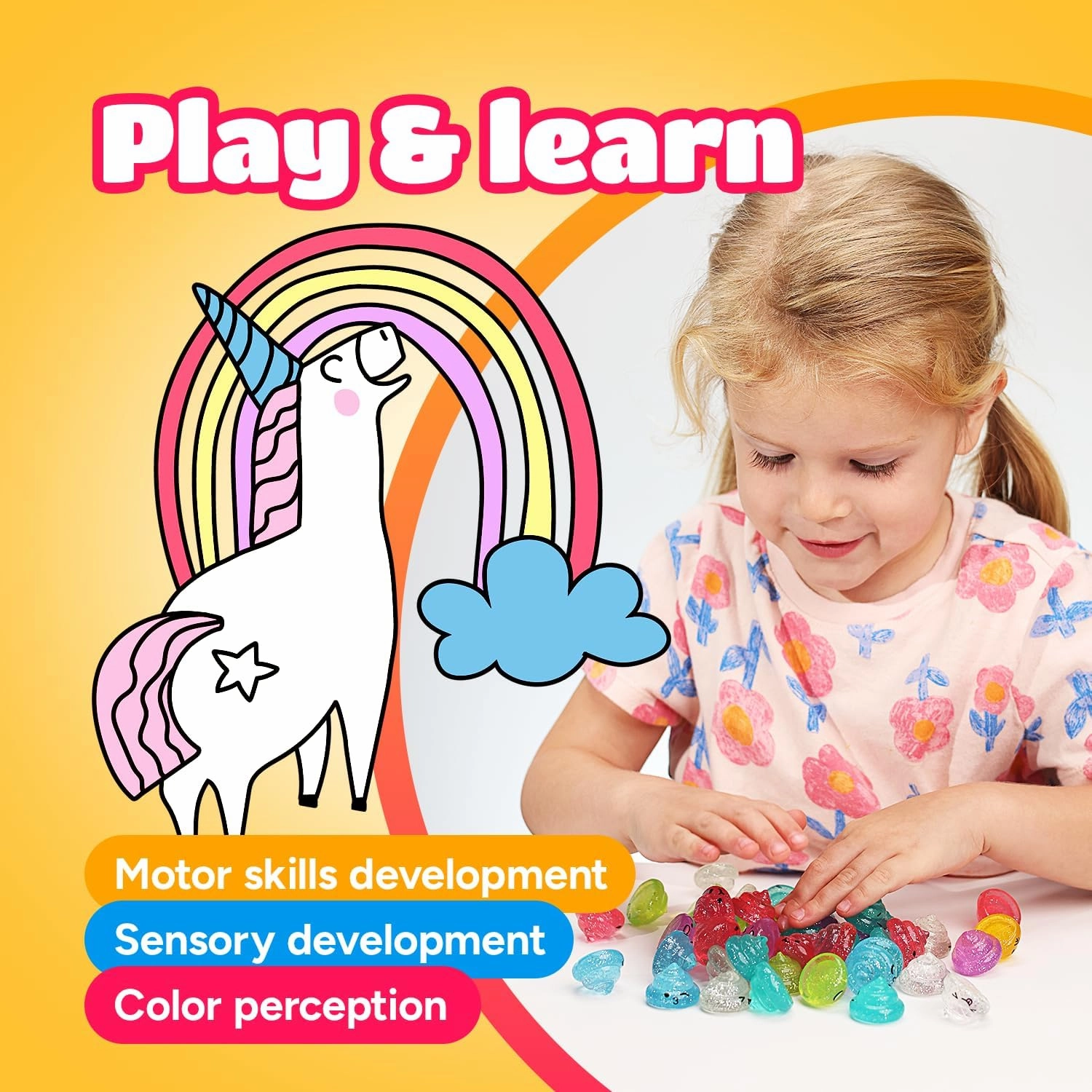 Unicorn Party Favors - 25 Pcs Glitter Poop Emoji Mini Toys - Shimmering Rainbow Party Supplies for Vending Machines