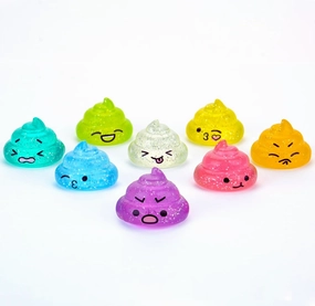 Unicorn Party Favors - 25 Pcs Glitter Poop Emoji Mini Toys - Shimmering Rainbow Party Supplies for Vending Machines