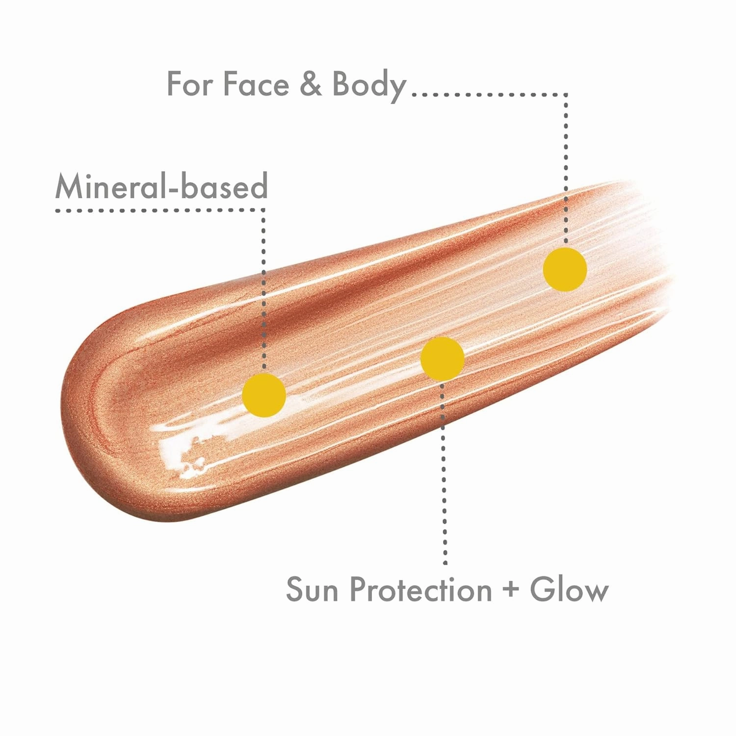 Unsun Face & Body Mineral Highlighter with Broad Spectrum SPF 15 - Liquid Illuminator Makeup, Adds Natural Glow - 1 Fl Oz, Golden Angel