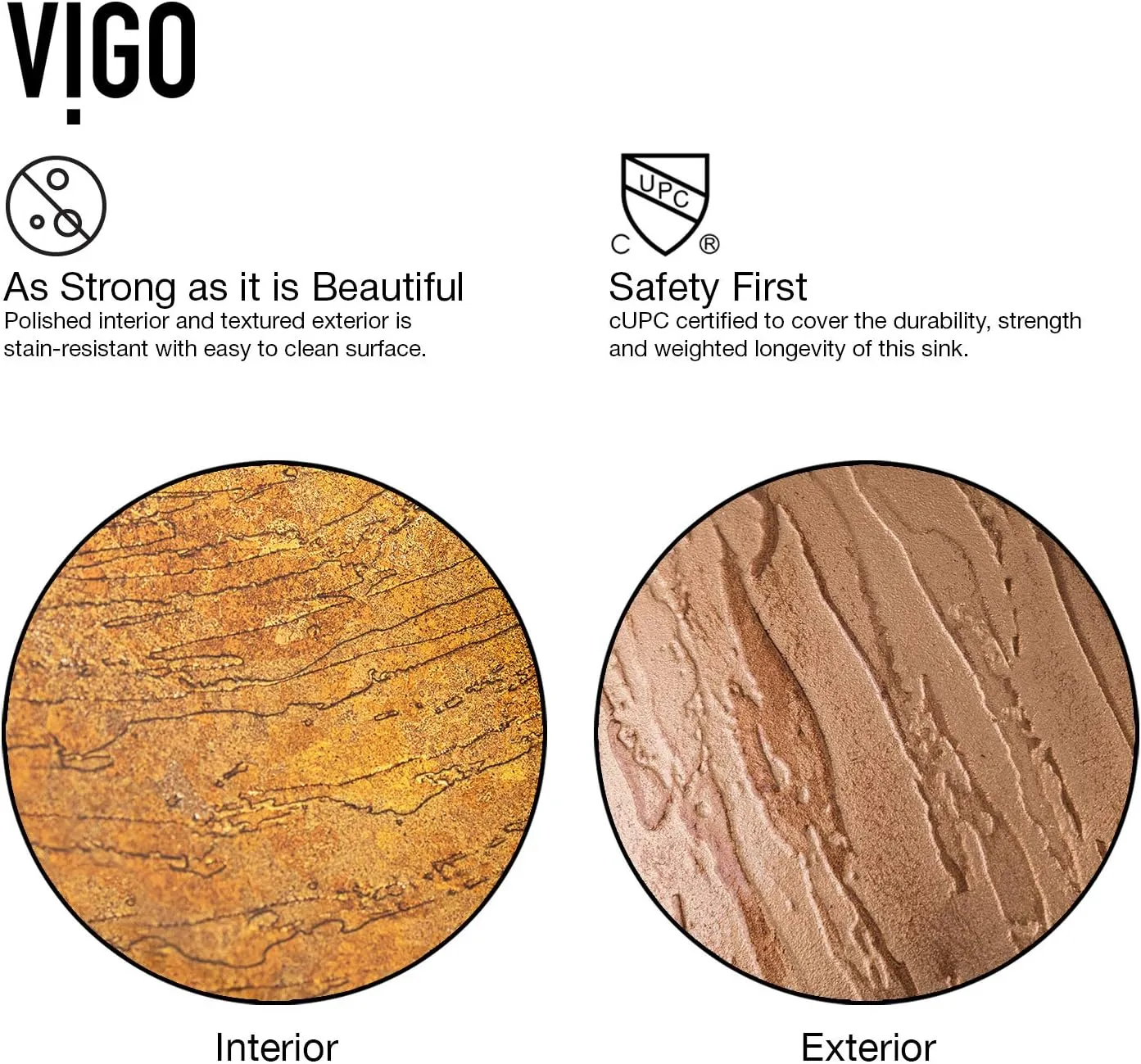 VIGO Amber Sunset 17"L x 17"W x 6"H Over the Counter Glass Round Vessel Bathroom Sink -VG07027