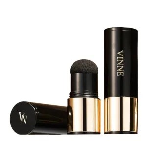 Vinne 2-Color Hair Cushion Stick: Waterproof Gray Cover, Long-Lasting Root Filler & Nutrient-Rich Care (Natural Black, Dark Brown)