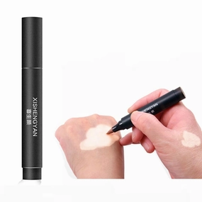 Vitiligo Cover Up Makeup, XISHENGYAN Waterproof Cosmetic Concealer for Skin Vitiligo, Long Lasting White Spots Natural Camouflage Liquid Pen, How to Cover Vitiligo Patches, Use on Face, Hands and Body