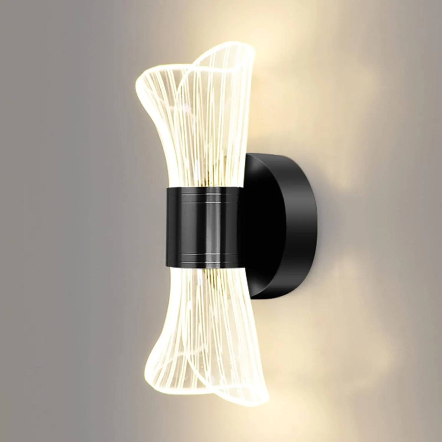 Wall Lamps & Sconces LED Lighting, Modern Sconce Bedroom Lighting Nordic Living Room Background Lamp Mirror Headlights, for Hallway(B) (C)