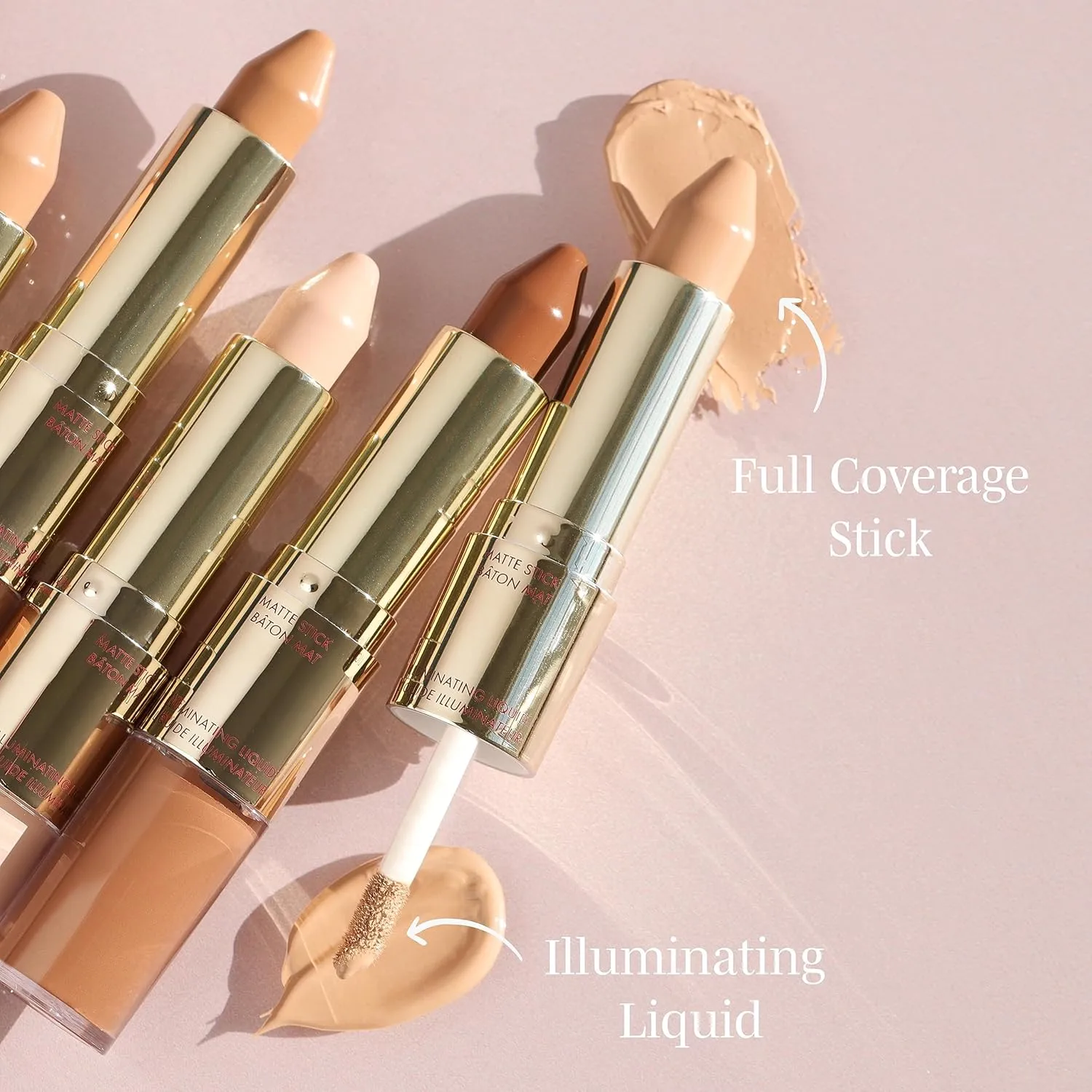 Wander Beauty Dualist Matte and Illuminating Concealer Makeup - Golden Tan - Dual-Ended Matte & Liquid Concealer Stick - Full Coverage Formula to Brighten, Firm & Hydrates Under Eyes - 0.28 fl oz