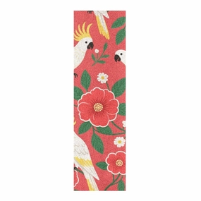 White Golden Parrot with Red Flowers Grip Tape roll Skateboard Waterproof Grip Tape for pro Scooters 33×9 Inch lijas para Skate