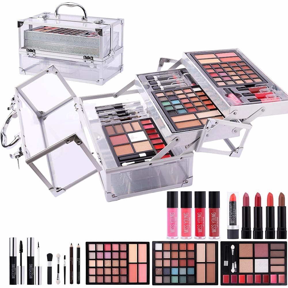 Women's Full Makeup Set, Professional Premium Makeup Set, Women's, Girl's and Teenager's Makeup Gift Set with Eyeshadow/Lipstick/Concealer/Lip Gloss/Eyeliner/Mascara