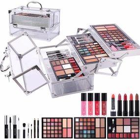 Women's Full Makeup Set, Professional Premium Makeup Set, Women's, Girl's and Teenager's Makeup Gift Set with Eyeshadow/Lipstick/Concealer/Lip Gloss/Eyeliner/Mascara