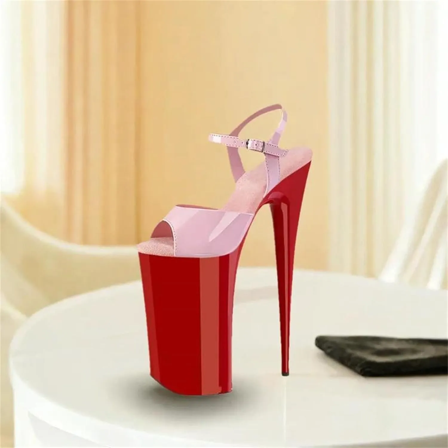 Women's 10-Inch Fetish Sandals - 26cm Thin Heels Show Artifact Model Shoes