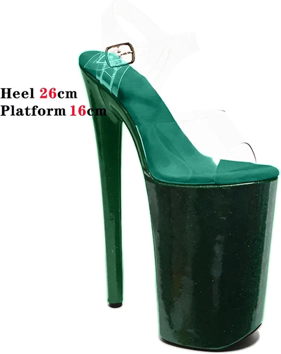 Women's 10"/26cm Crystal Sandals - Wrap Platform Pole Dance Fetish Shoes