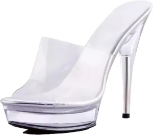 Women's 12-13cm Crystal Sandals - Transparent Open Toe Stiletto Slippers