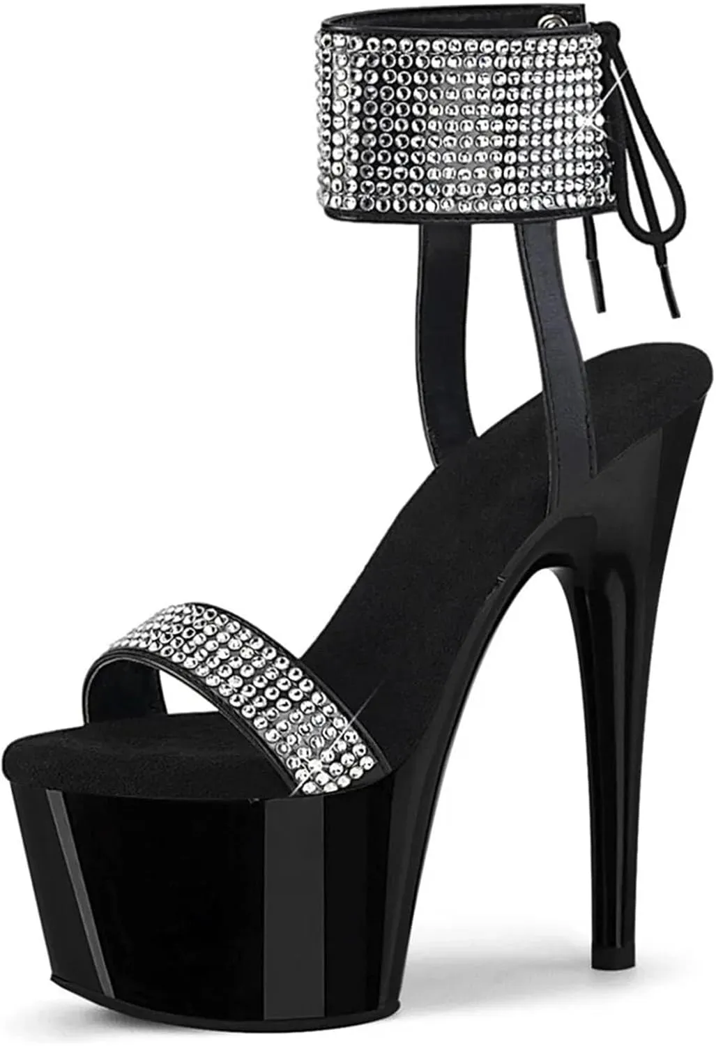 Women's 13cm Gothic Sandals - Rhinestone Exotic Dancer Fetish Heels