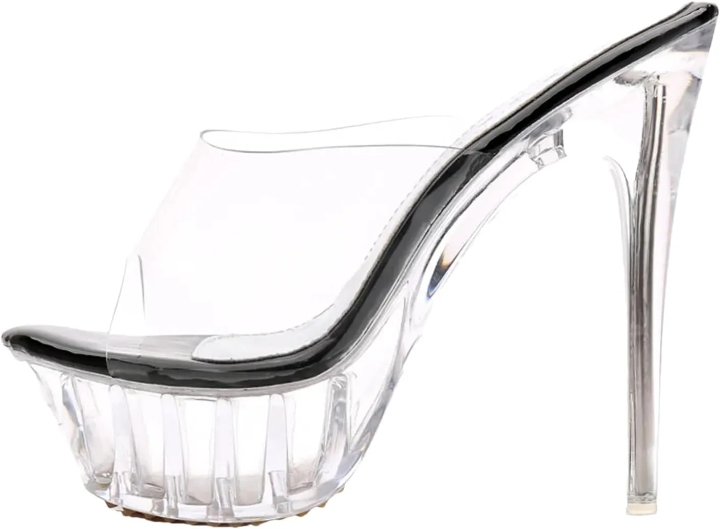 Women's 14cm Crystal Sandals - Thin Heel Platform Flip Flops Summer Pumps