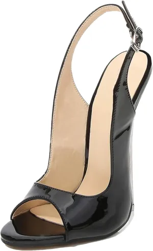 Women's 16cm Peep Toe Sandals - Thin Heels T-Strap Party Pumps