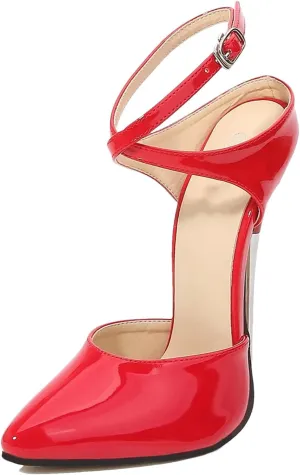 Women's 16cm Thin Heel Sandals - Pointed Toe Buckle Party Cosplay Shoes