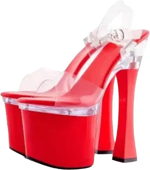 Women's 18cm Crystal Sandals - Cross dresser High-Heeled SM Shoes