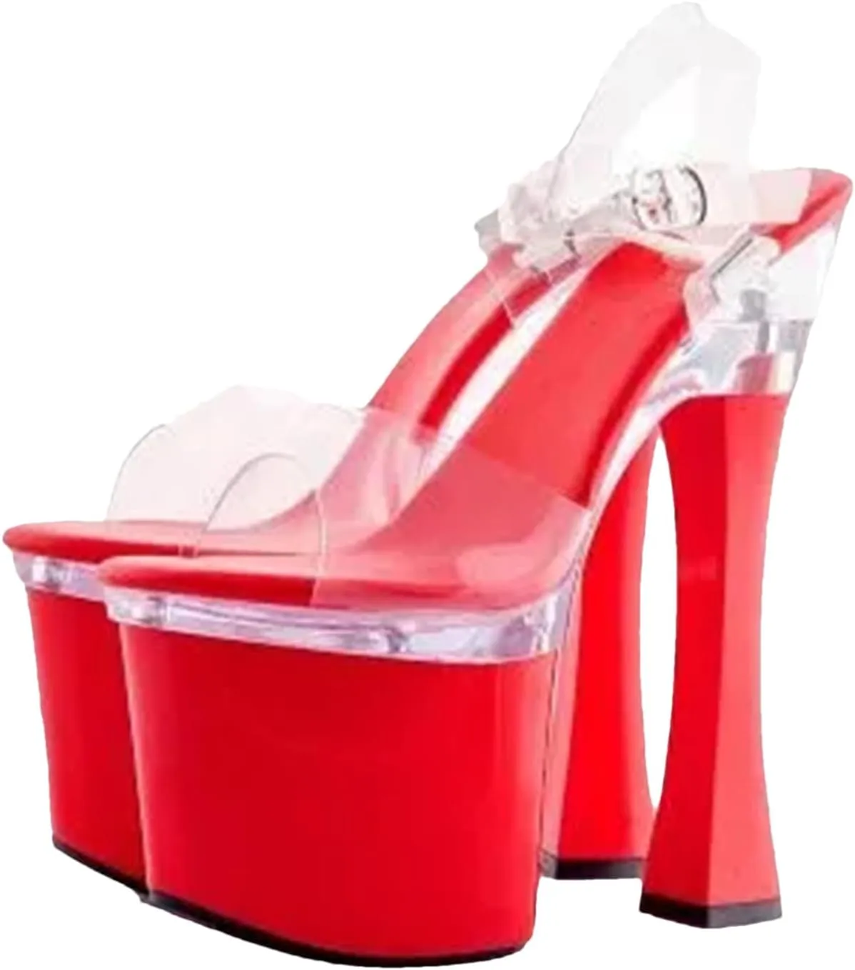 Women's 18cm Crystal Sandals - Cross dresser High-Heeled SM Shoes