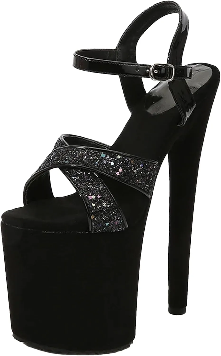Women's 20cm Bling Sandals - 8" Sequined Nightclub Stripper Party Shoes